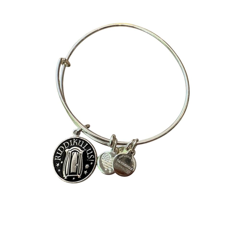 EUC Alex and Ani Harry Potter Riddikulus Silver Charm Bracelet‎